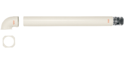 Комплект коаксиального дымохода с оголовком, горизонтальный, с защитой от замерзания Ø 60/100 мм, 3.01821