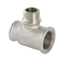 Тройник VALTEC с переходом на нар. р. 3/4"х1/2"х1/2" вн.-нар.-вн.
