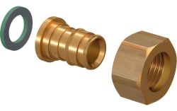 UPONOR Q&E ШТУЦЕР С НАКИДНОЙ ГАЙКОЙ DR-ЛАТУНЬ 25-3/4"