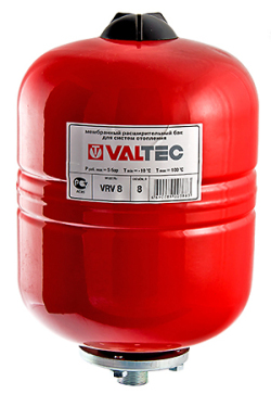 Бак расширительный VALTEC для отопления 8 л. (красный)