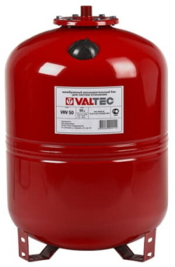 Бак расширительный VALTEC для отопления 100 л. (красный с ножками)