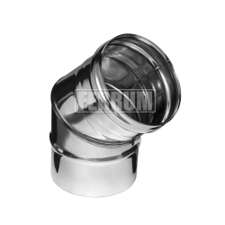 Колено угол Ferrum 135° 2 секц. (430/0,5 мм) Ø 130